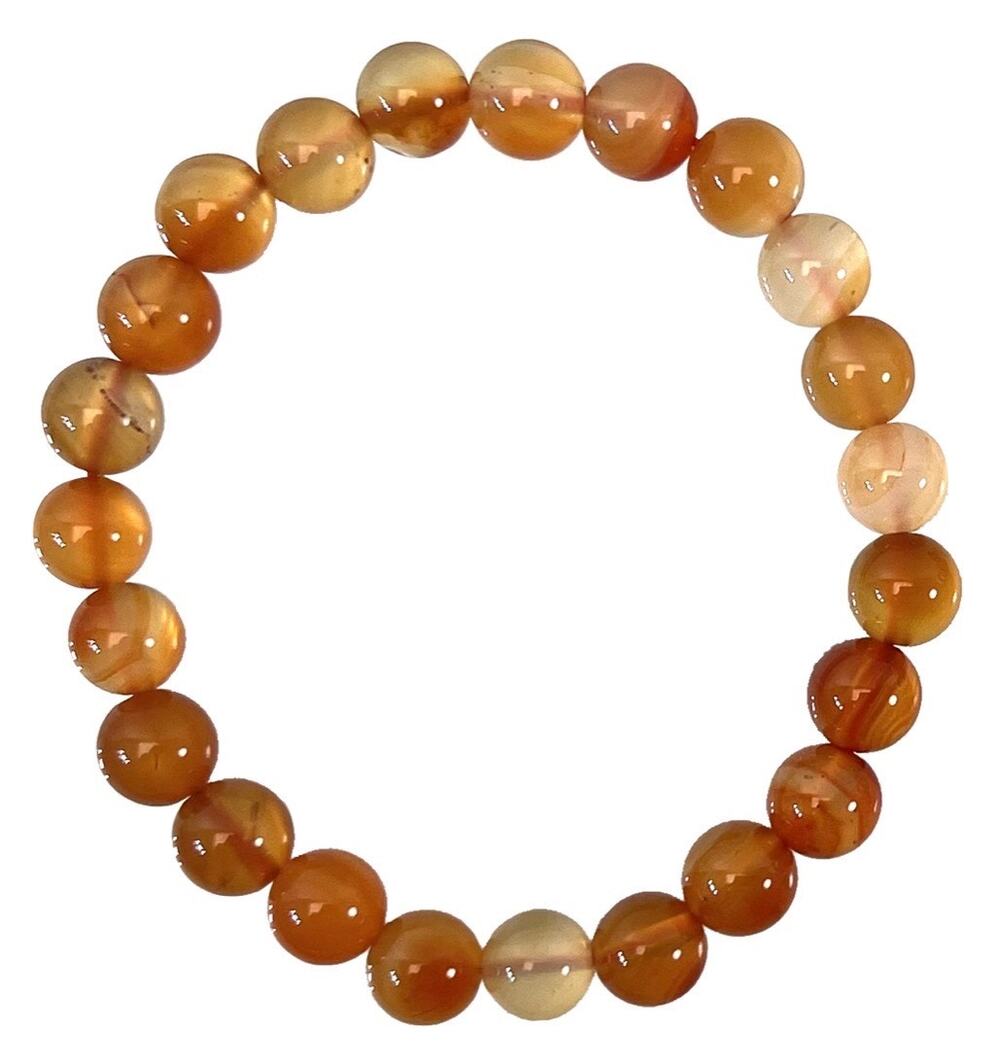 8MM Red Agate Fire Agate Bracelet